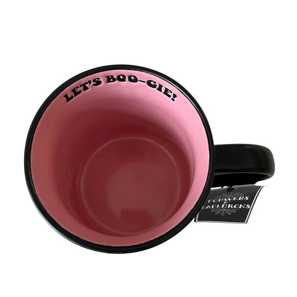 Large Halloween Coffee Mug Ghost, Spiderwebs LET’S BOO-GIE! Cobwebs & Couldrons - Picture 9 of 13